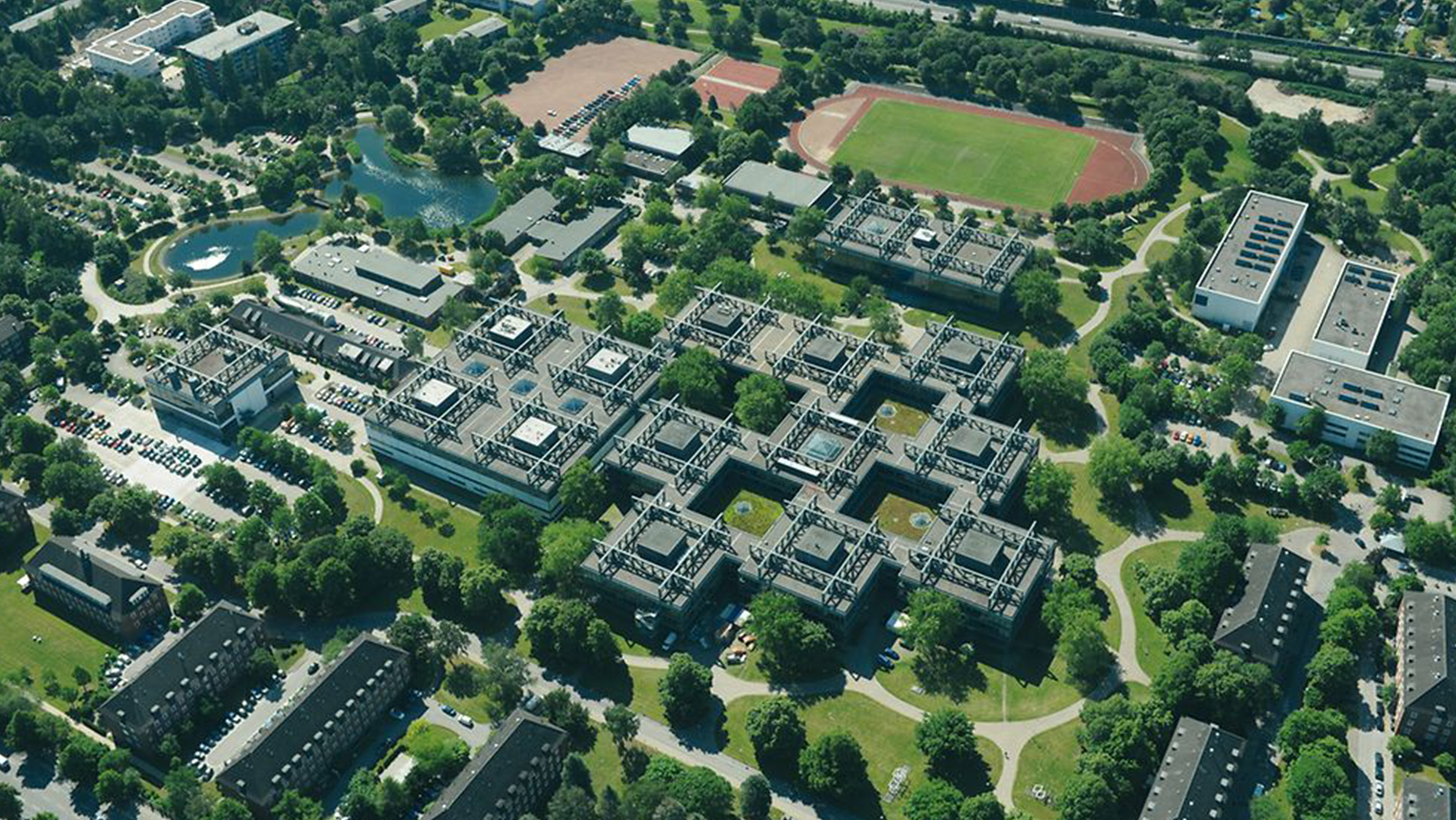HSU/UniBw H Campus Luftaufnahme