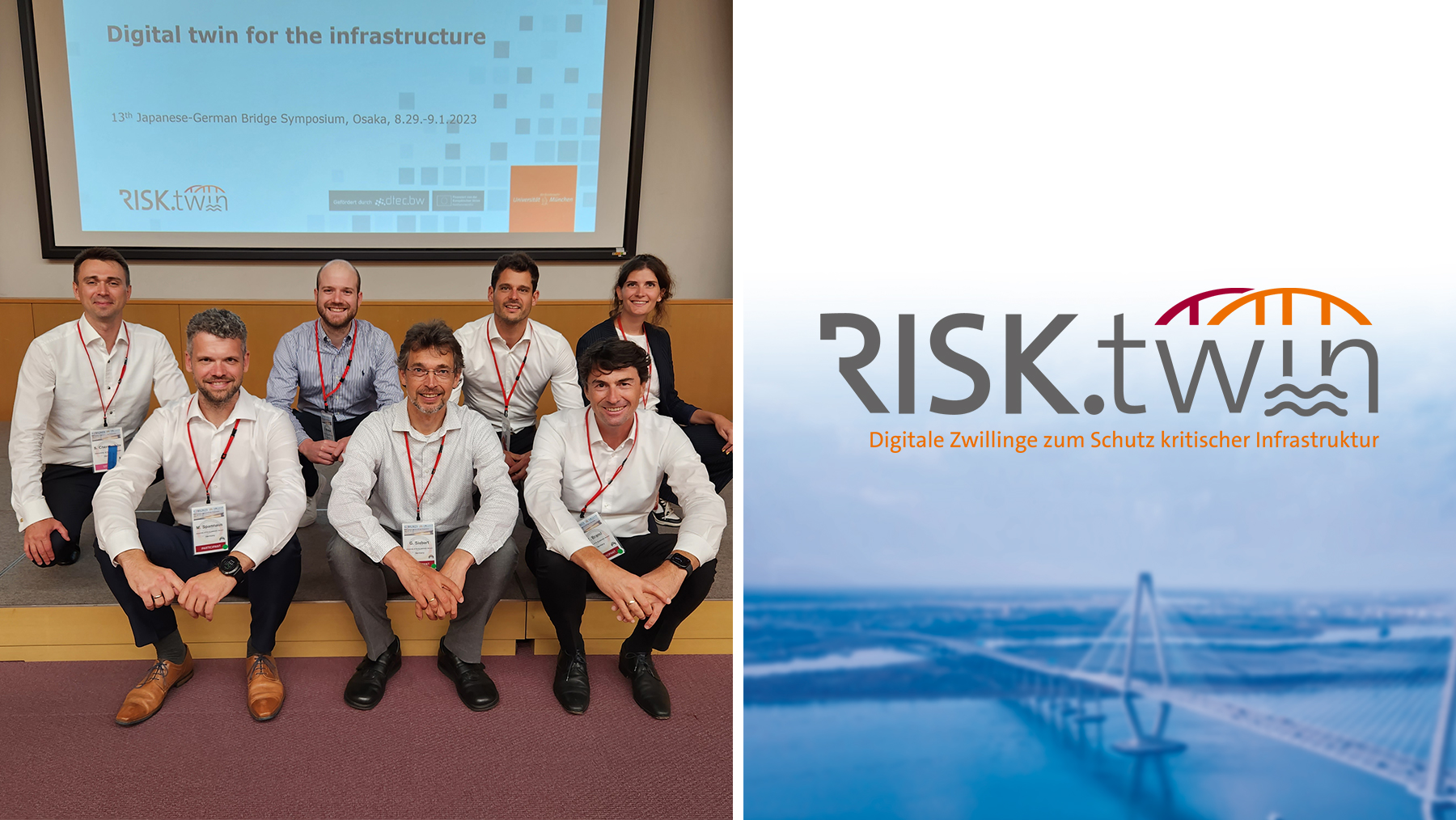 Team von RISK.twin und RISK.twin Logo