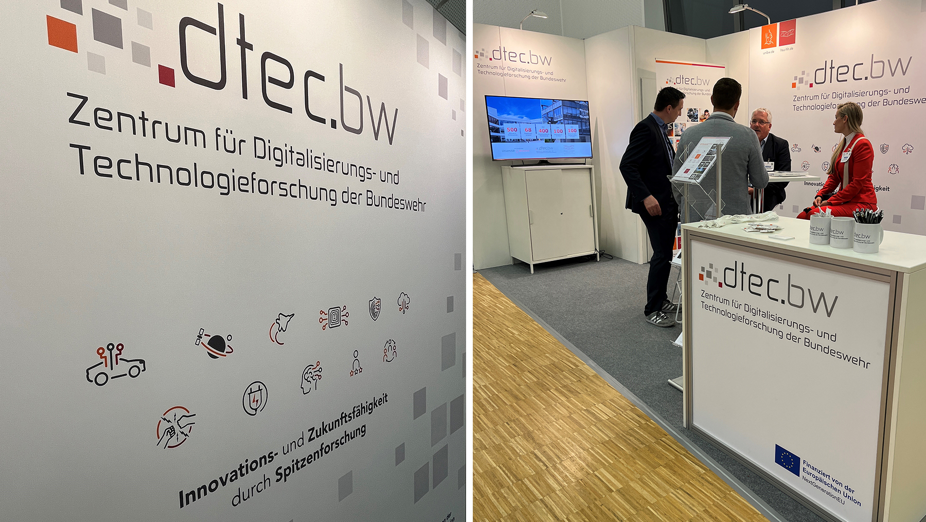 dtec.bw-Messestand auf der AFCEA